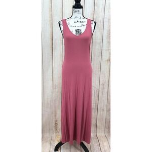See You‎ Monday Rose Pink Racerback Maxi Dress Large Stretch Tank Style NWT